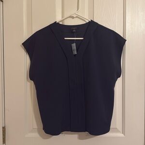 Ann Taylor Navy Blouse